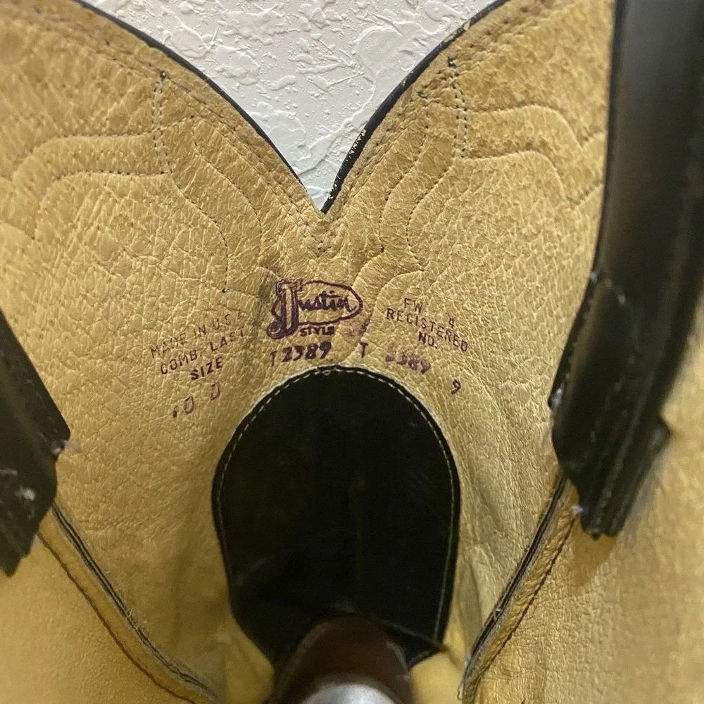 Justin Men's Cowboy Western Boots,‎ Size 10